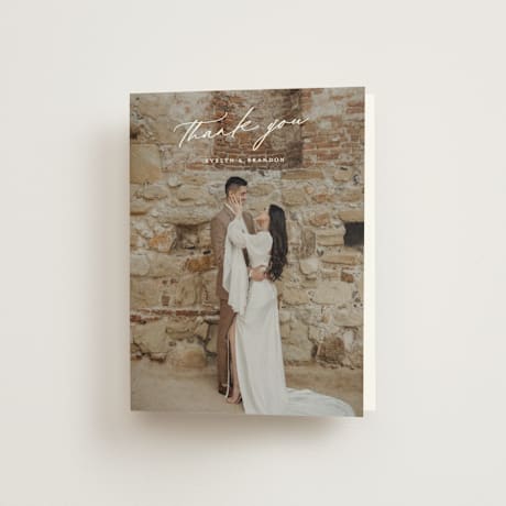 Folded Wedding Thank You Cards
