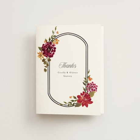 Folded Wedding Thank You Cards