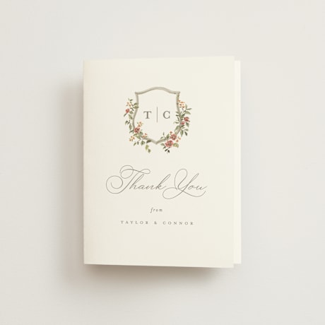 Folded Wedding Thank You Cards