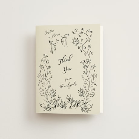 Folded Wedding Thank You Cards