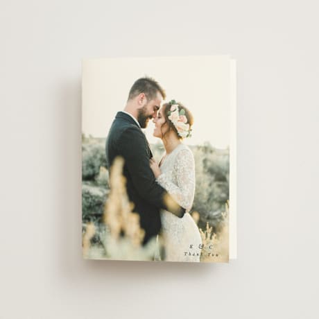 Folded Wedding Thank You Cards