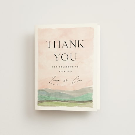 Folded Wedding Thank You Cards