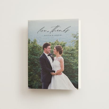 Folded Wedding Thank You Cards