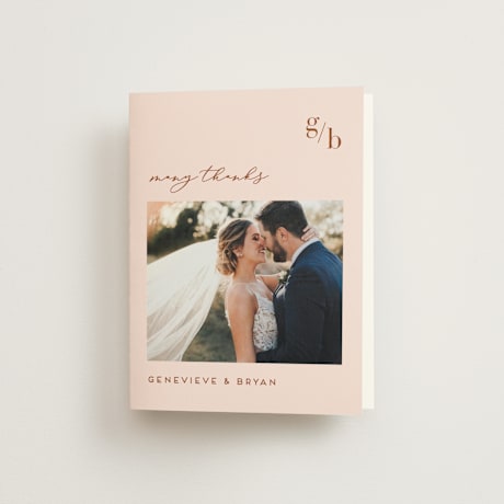 Folded Wedding Thank You Cards