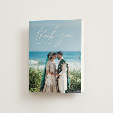 Folded Wedding Thank You Cards
