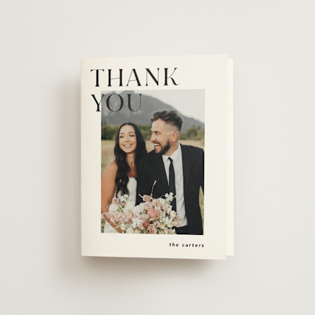 Folded Wedding Thank You Cards