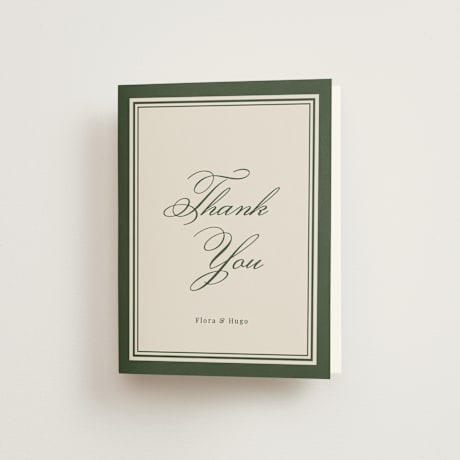 Folded Wedding Thank You Cards