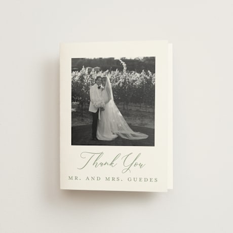 Folded Wedding Thank You Cards