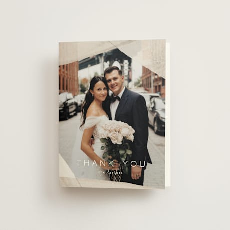 Folded Wedding Thank You Cards