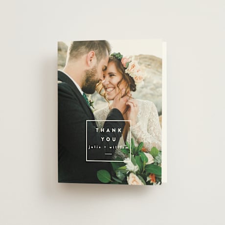 Folded Wedding Thank You Cards