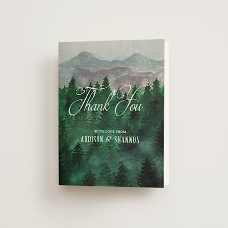 Folded Wedding Thank You Cards