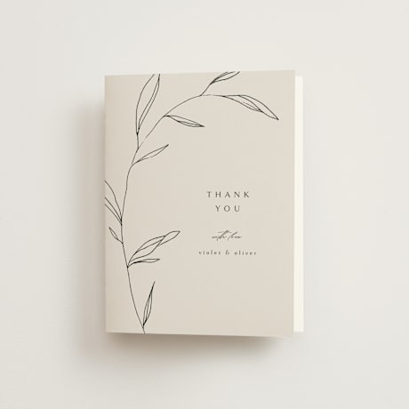 Folded Wedding Thank You Cards