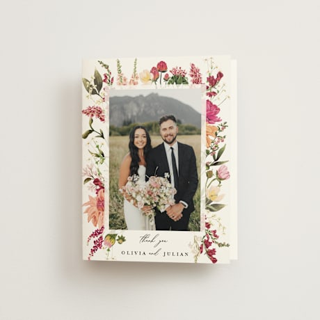 Folded Wedding Thank You Cards
