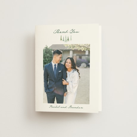 Folded Wedding Thank You Cards