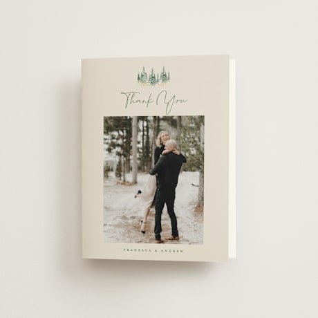 Folded Wedding Thank You Cards