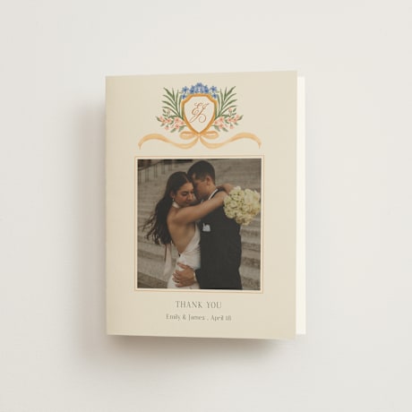 Folded Wedding Thank You Cards