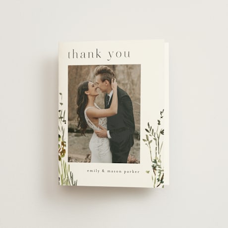 Folded Wedding Thank You Cards