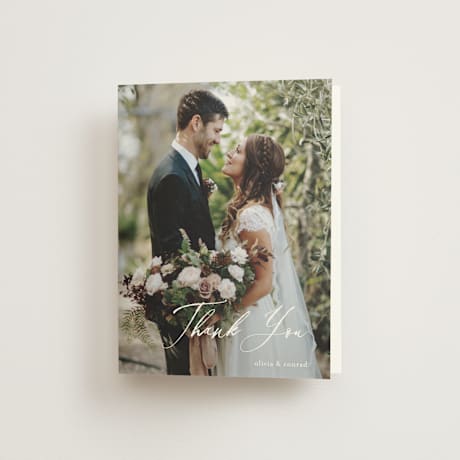 Folded Wedding Thank You Cards