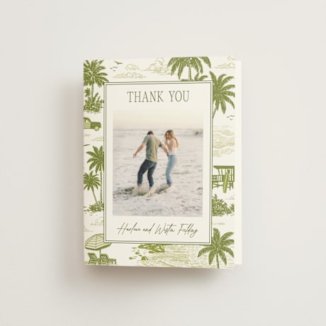Folded Wedding Thank You Cards