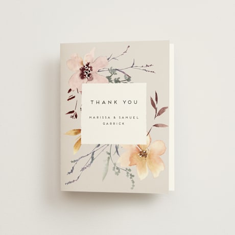 Folded Wedding Thank You Cards