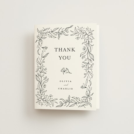 Folded Wedding Thank You Cards