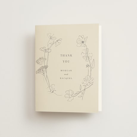 Folded Wedding Thank You Cards