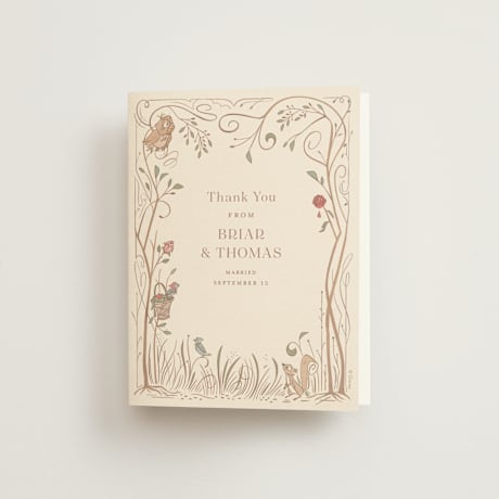 Folded Wedding Thank You Cards