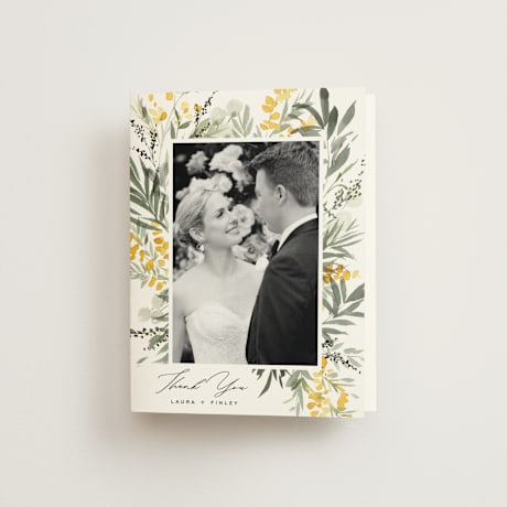 Folded Wedding Thank You Cards