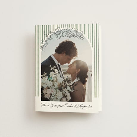 Folded Wedding Thank You Cards