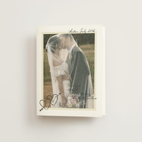 Folded Wedding Thank You Cards