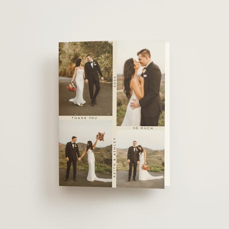 Folded Wedding Thank You Cards