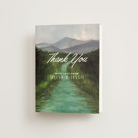 Folded Wedding Thank You Cards