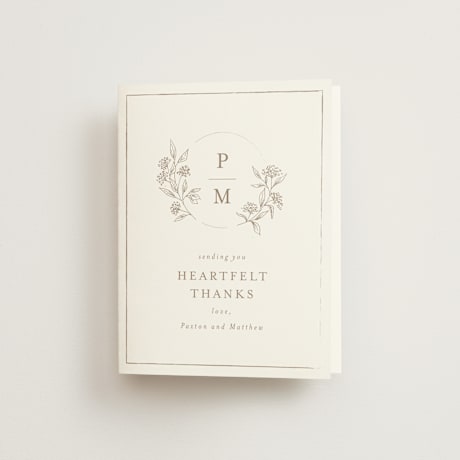 Folded Wedding Thank You Cards
