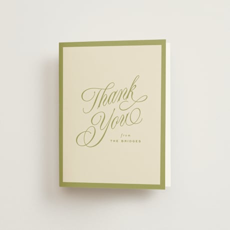 Folded Wedding Thank You Cards