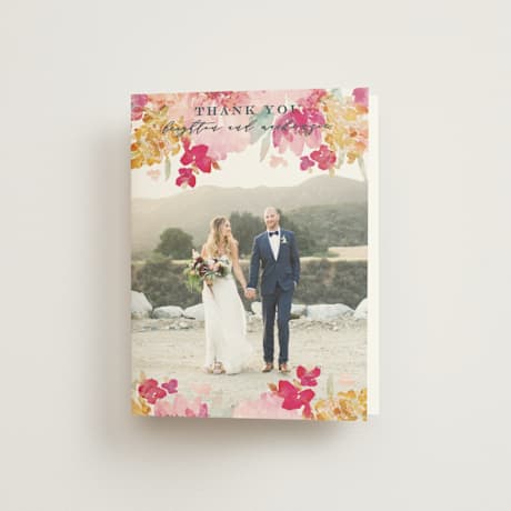 Folded Wedding Thank You Cards