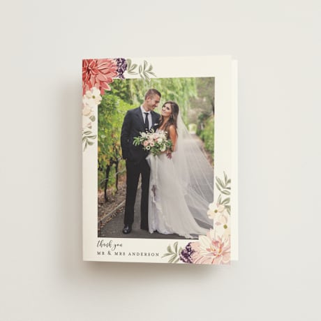 Folded Wedding Thank You Cards