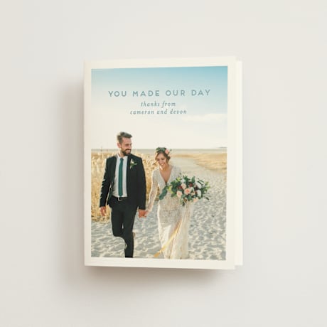 Folded Wedding Thank You Cards
