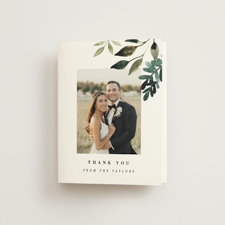 Folded Wedding Thank You Cards