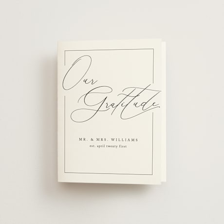 Folded Wedding Thank You Cards