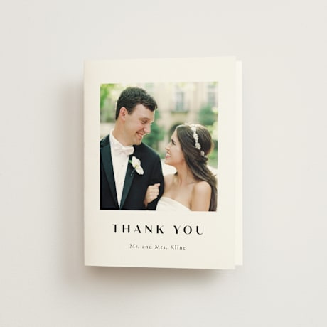 Folded Wedding Thank You Cards