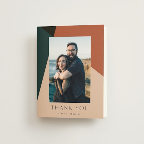 Folded Wedding Thank You Cards