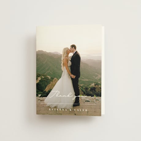 Folded Wedding Thank You Cards