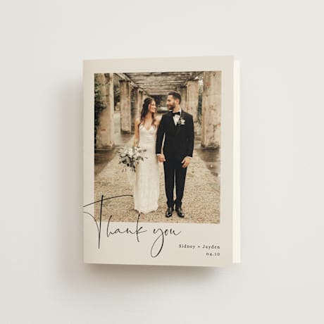 Folded Wedding Thank You Cards