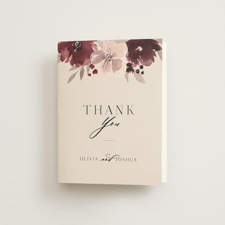 Folded Wedding Thank You Cards