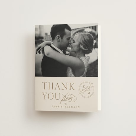 Folded Wedding Thank You Cards
