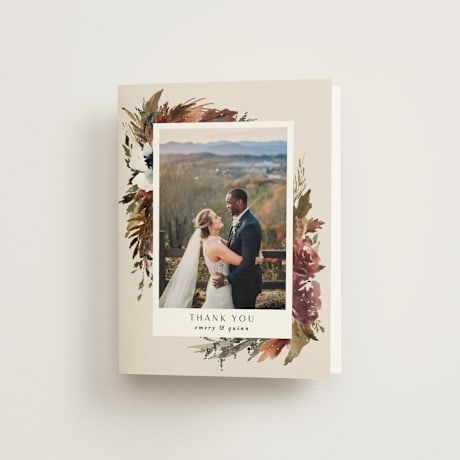 Folded Wedding Thank You Cards