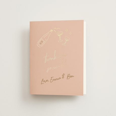 Foil-Pressed Folded Wedding Thank You Cards