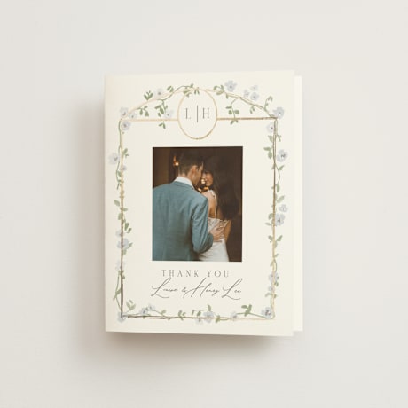 Foil-Pressed Folded Wedding Thank You Cards