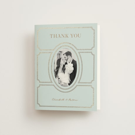 Foil-Pressed Folded Wedding Thank You Cards