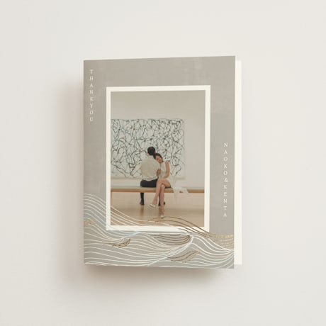 Foil-Pressed Folded Wedding Thank You Cards